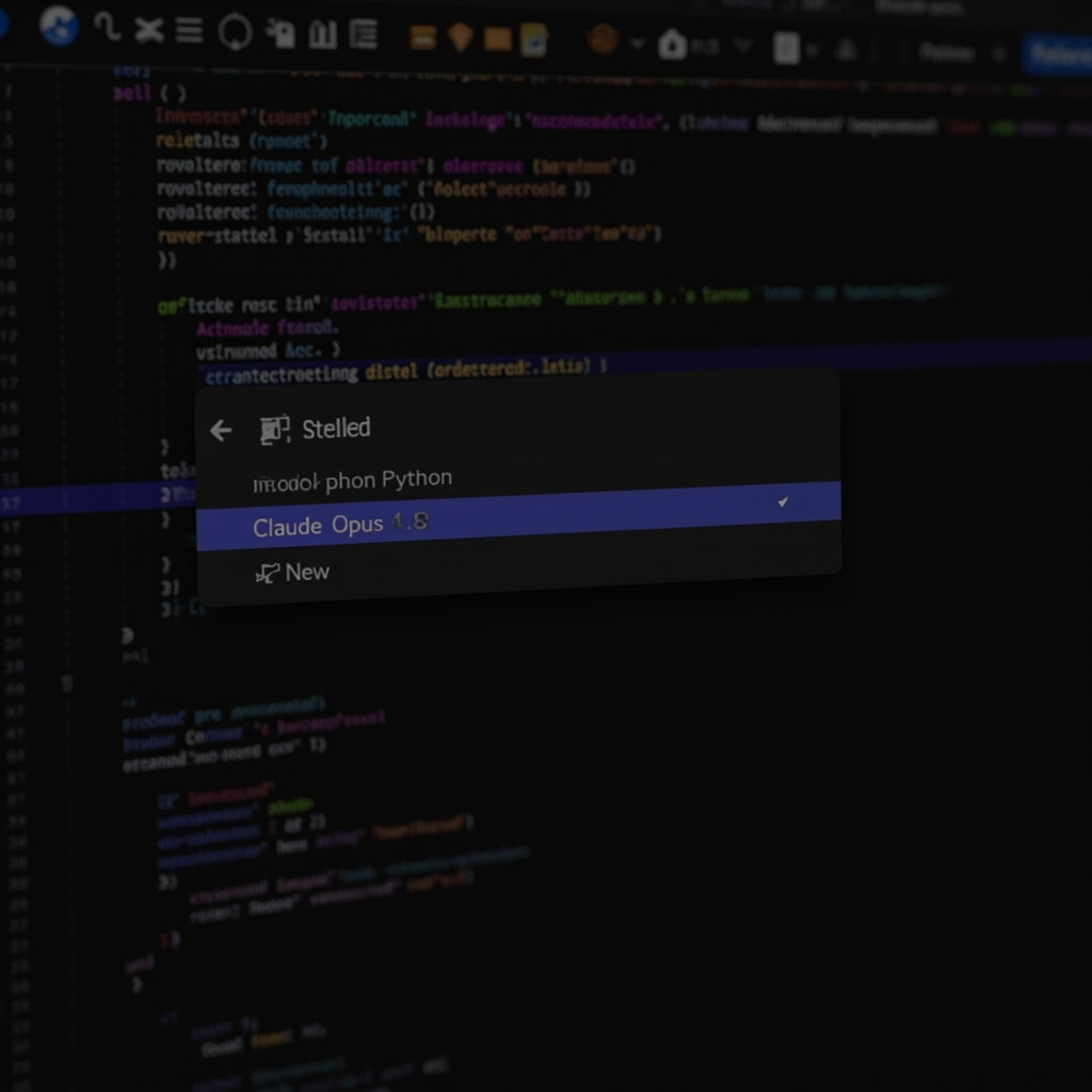 GitHub Copilot integration interface showing Claude Opus 4.8