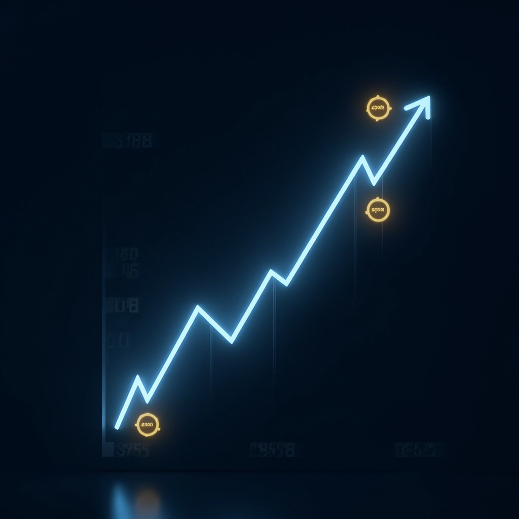 Data visualization showing AI valuation trends and revenue growth