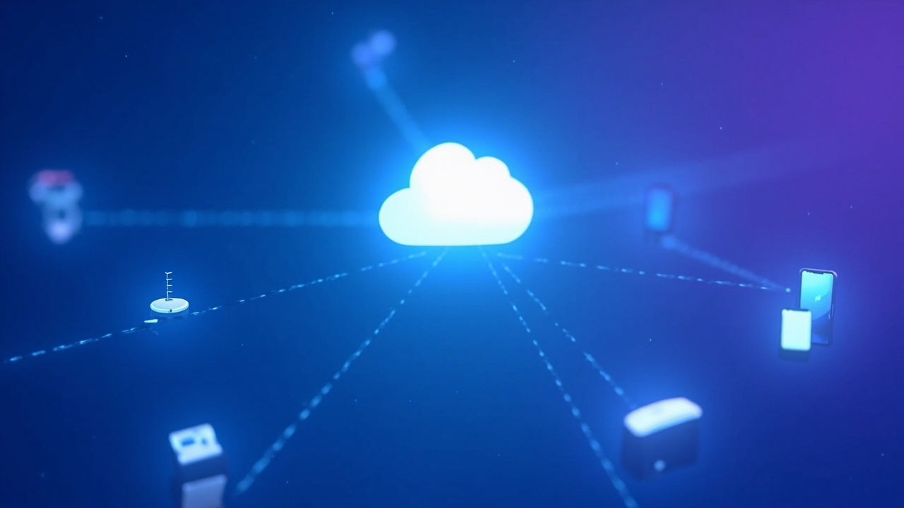 Project Solara's "constellation" model — a single agent identity manifests across badge, desk station, phone, watch, and laptop, sharing state through Azure