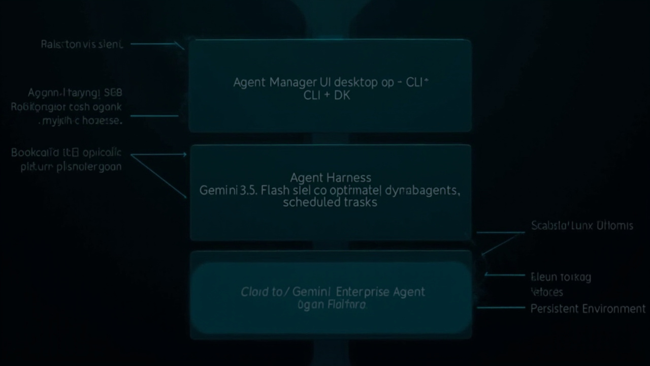 Antigravity 2.0 multi-agent stack: desktop app + CLI + SDK on top of the harness